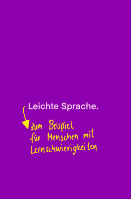 zum Beispiel für Menschen mit Lernschwierigkeiten 